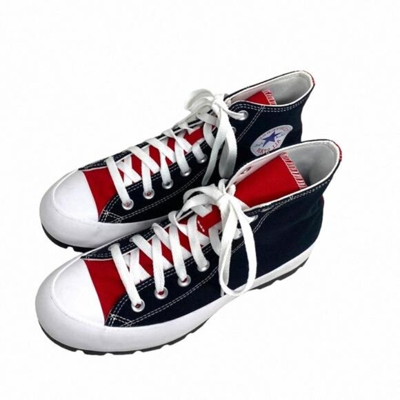 Converse Ctas Lugged Shoes High Women Size Black 571211C-WBWR Custom Canvas Red - Picture 3 of 12